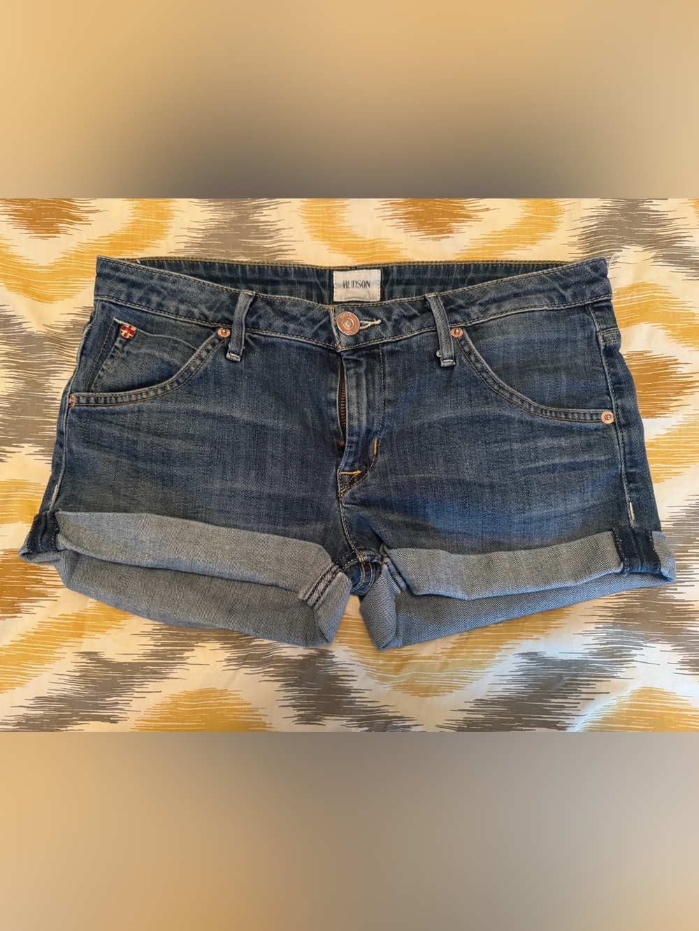Hudson Hampton Dark Wash Denim Roll Cuff Shorts